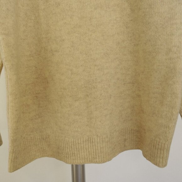 Sz 42 (M/L)- VTG St. Michael Shetland Wool Elbow Patch V-Neck Knit Sweater - Picture 7 of 11